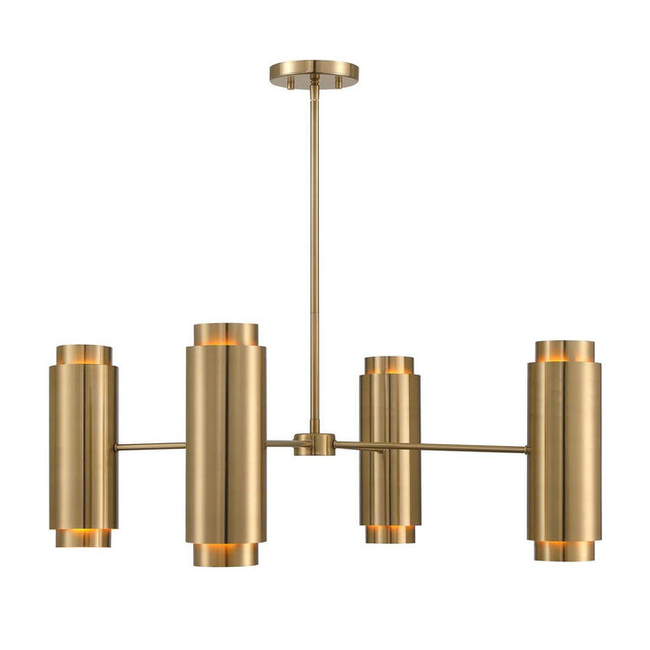 Lio Eight Light Chandelier in Noble Brass Savoy House
