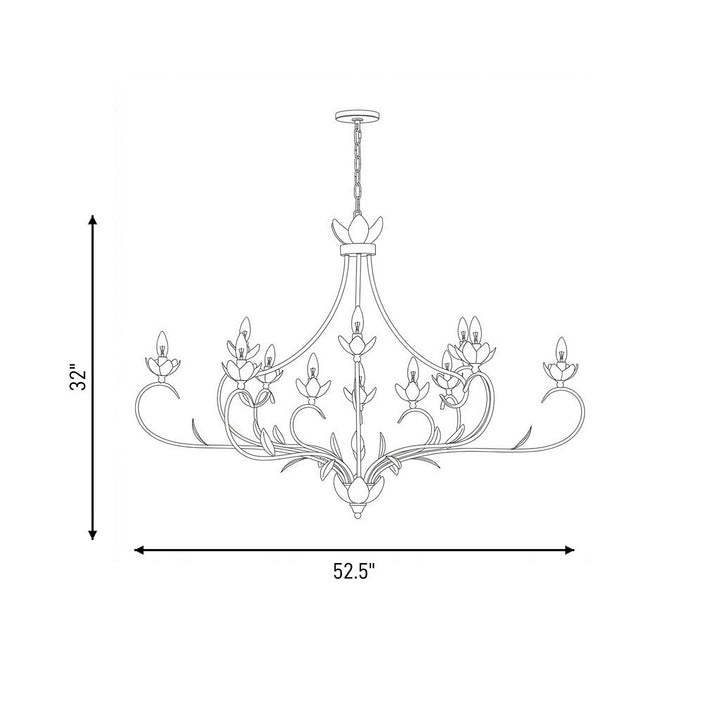 Savoy House - 1-5186-12-59 - 12 Light Chandelier - Muse - French Gold and White Cashmere