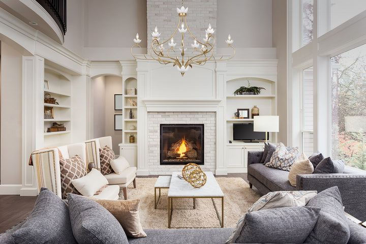 Savoy House - 1-5186-12-59 - 12 Light Chandelier - Muse - French Gold and White Cashmere