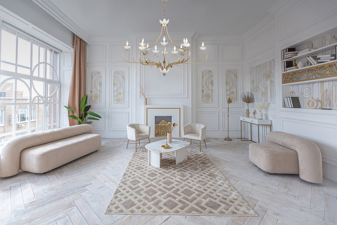 Savoy House - 1-5186-12-59 - 12 Light Chandelier - Muse - French Gold and White Cashmere