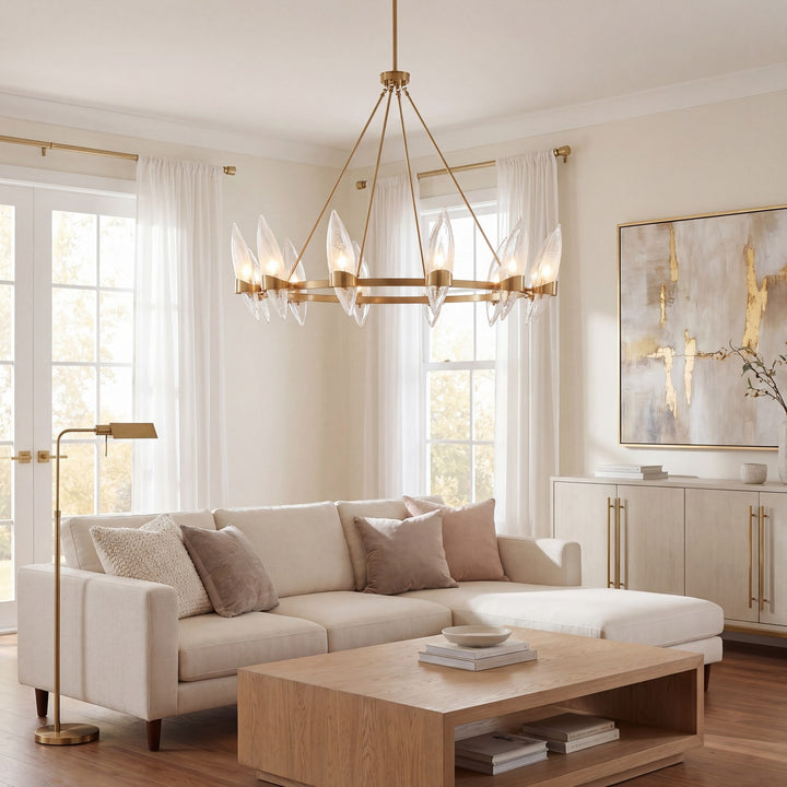 Savoy House - 1-5504-12-322 - 12 Light Chandelier - Nouvel - Warm Brass
