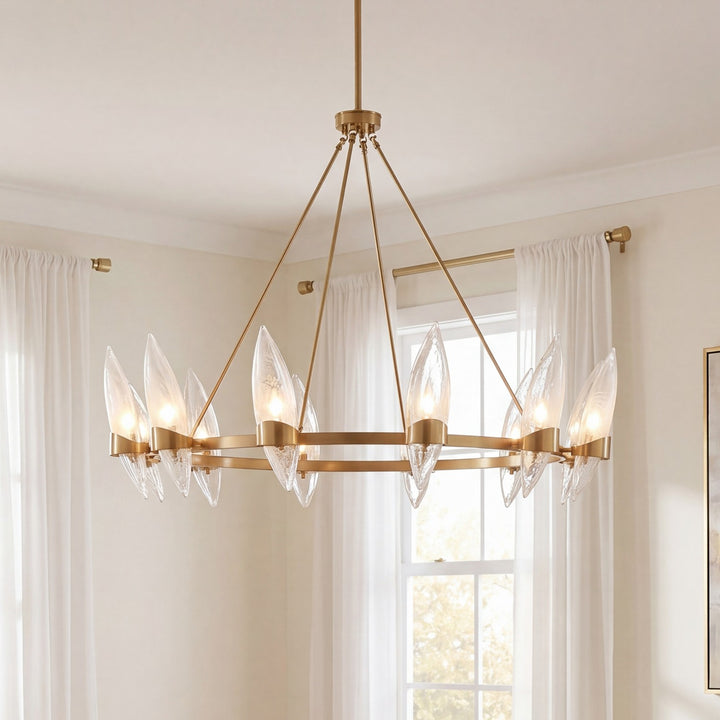 Savoy House - 1-5504-12-322 - 12 Light Chandelier - Nouvel - Warm Brass
