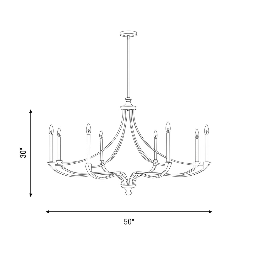 Savoy House - 1-6415-8-322 - Eight Light Chandelier - Preserve - Warm Brass