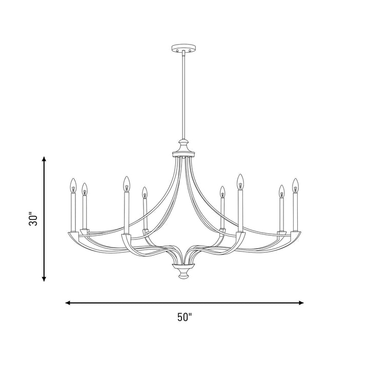 Savoy House - 1-6415-8-322 - Eight Light Chandelier - Preserve - Warm Brass
