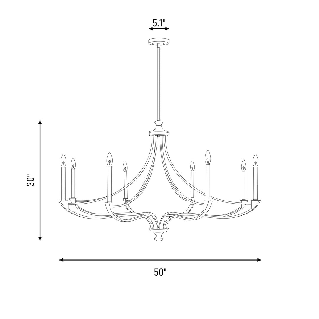 Savoy House - 1-6415-8-322 - Eight Light Chandelier - Preserve - Warm Brass