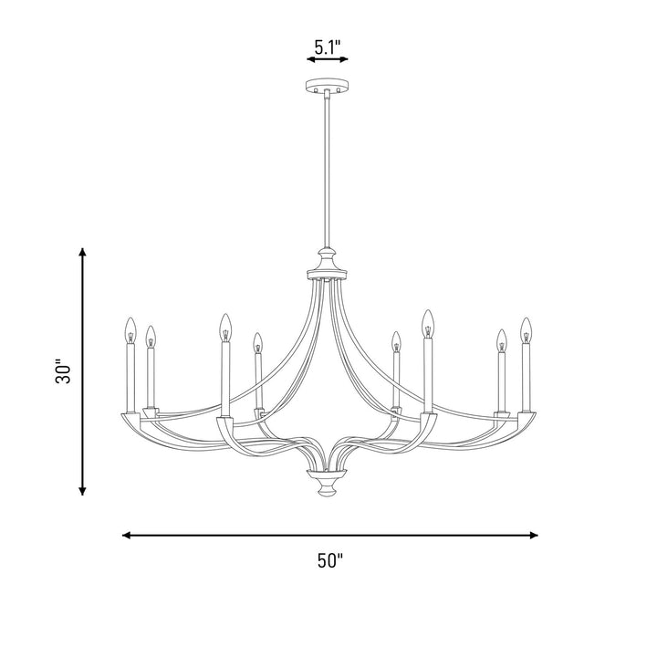 Savoy House - 1-6415-8-322 - Eight Light Chandelier - Preserve - Warm Brass