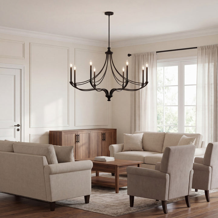 Savoy House - 1-6415-8-89 - Eight Light Chandelier - Preserve - Matte Black