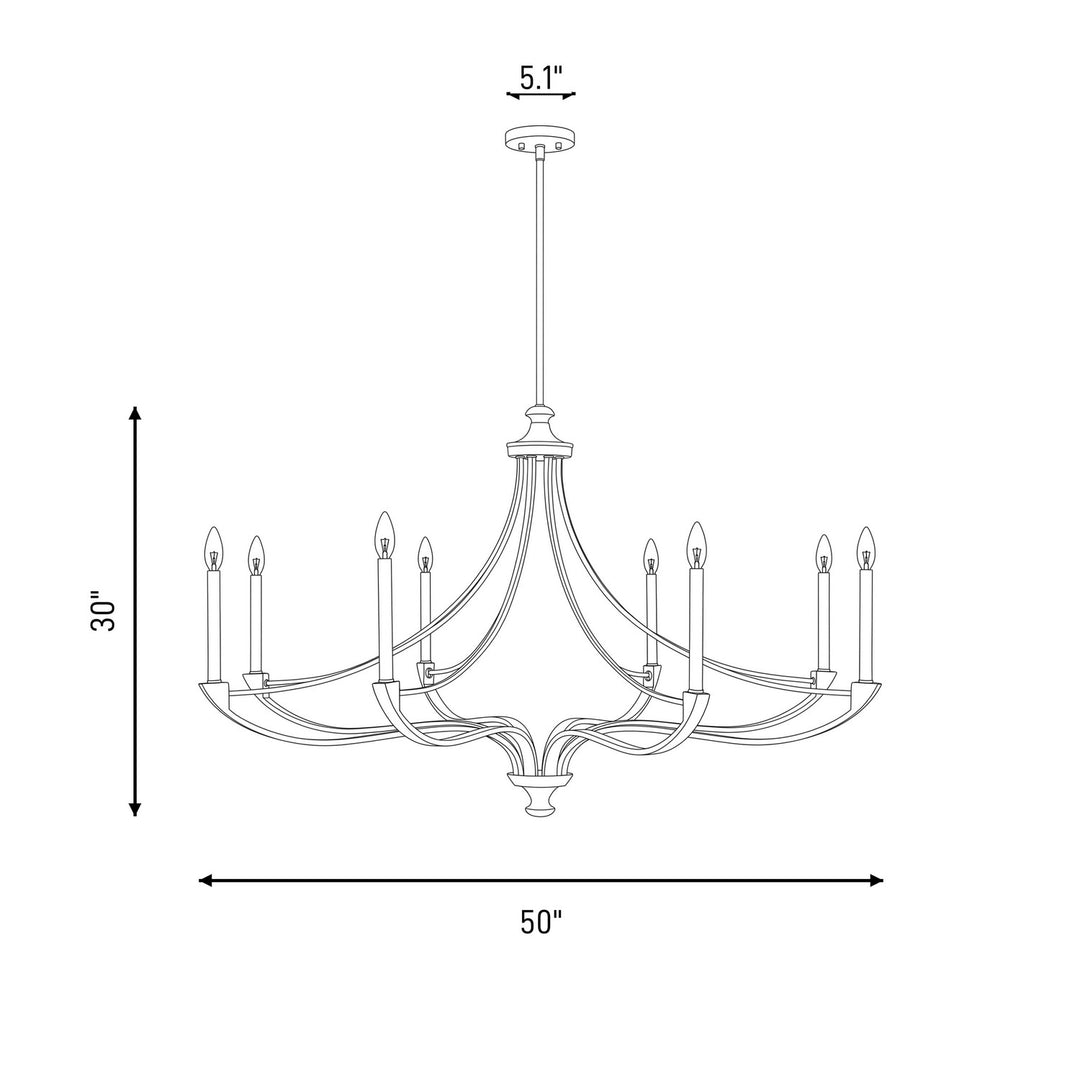 Savoy House - 1-6415-8-89 - Eight Light Chandelier - Preserve - Matte Black