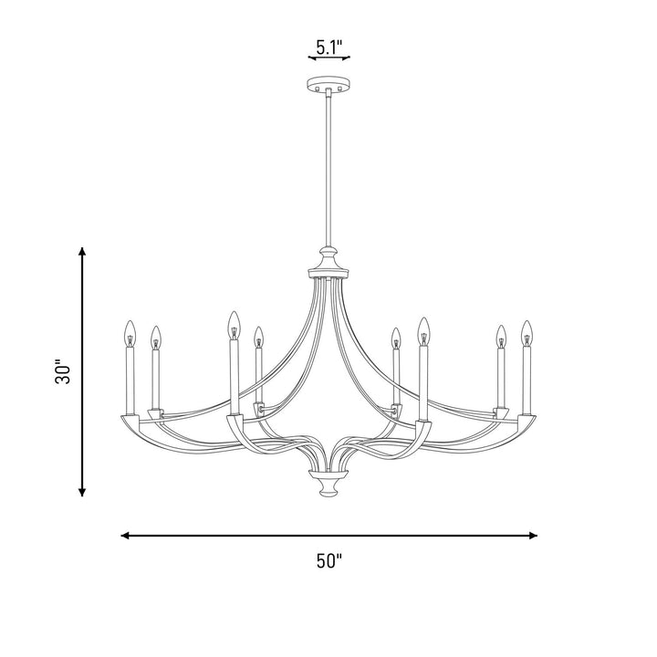 Savoy House - 1-6415-8-89 - Eight Light Chandelier - Preserve - Matte Black