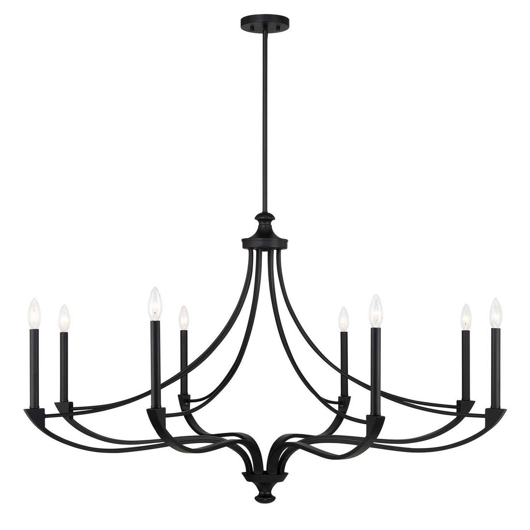 Preserve Eight Light Chandelier in Matte Black Savoy House