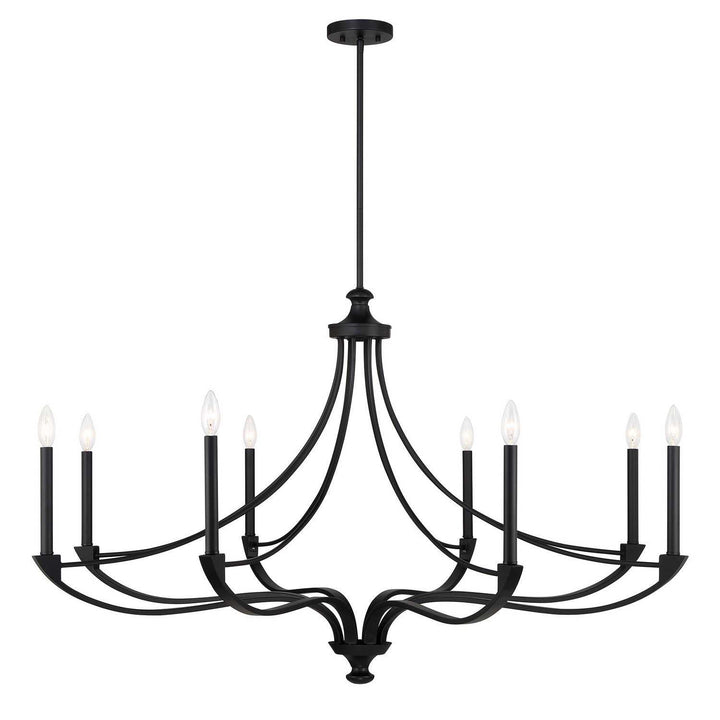 Preserve Eight Light Chandelier in Matte Black Savoy House