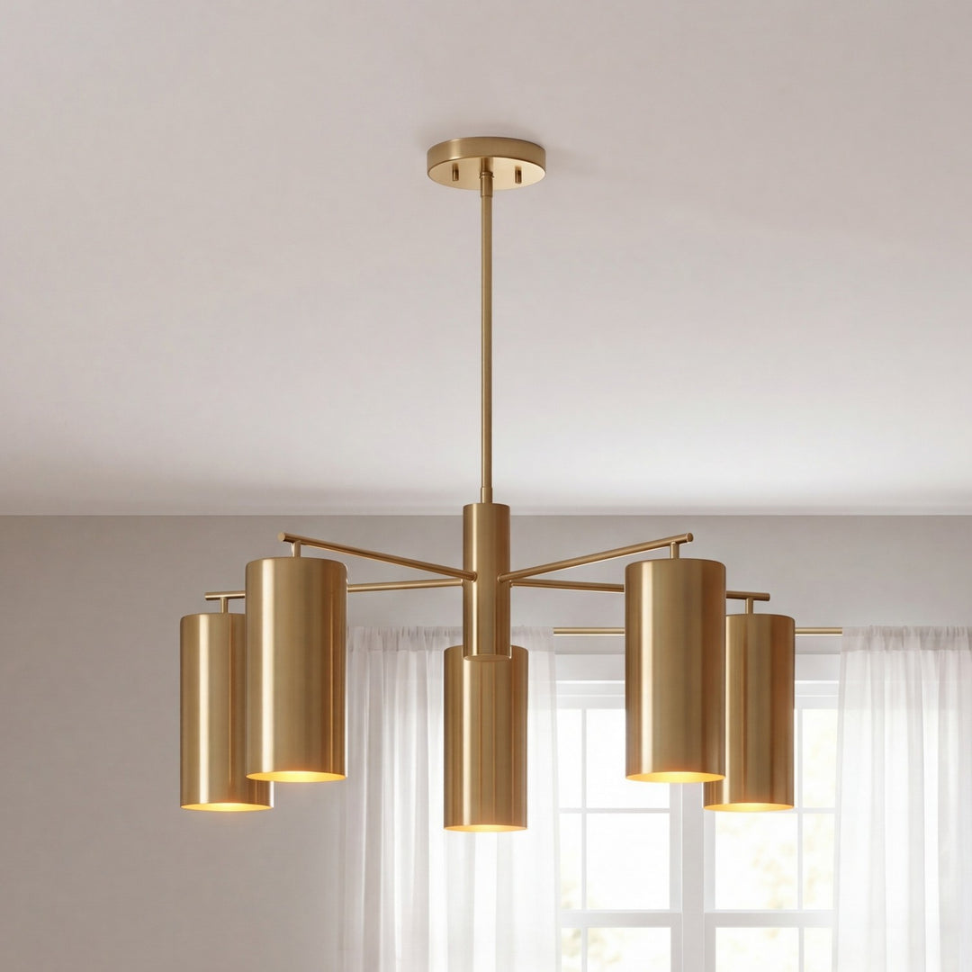 Savoy House - 1-6508-5-127 - Five Light Chandelier - Lio - Noble Brass