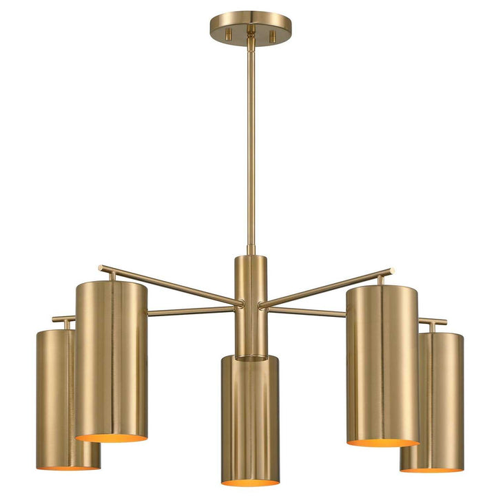 Lio Five Light Chandelier in Noble Brass Savoy House