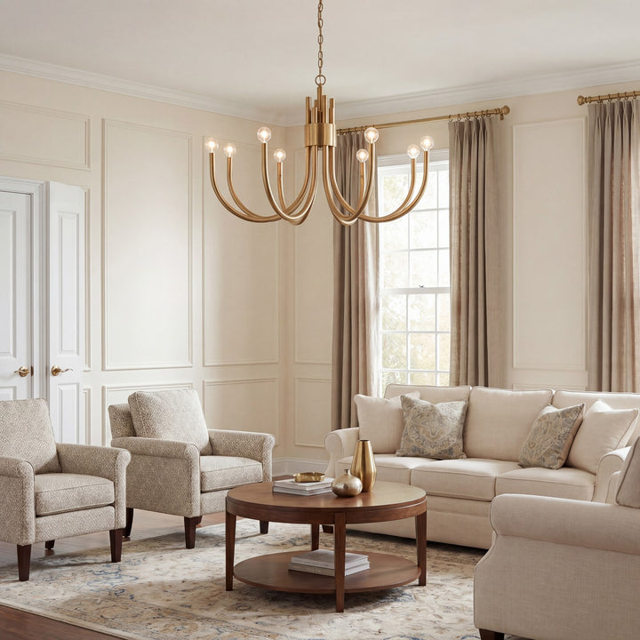 Savoy House - 1-6680-8-127 - Eight Light Chandelier - Sorrento - Noble Brass