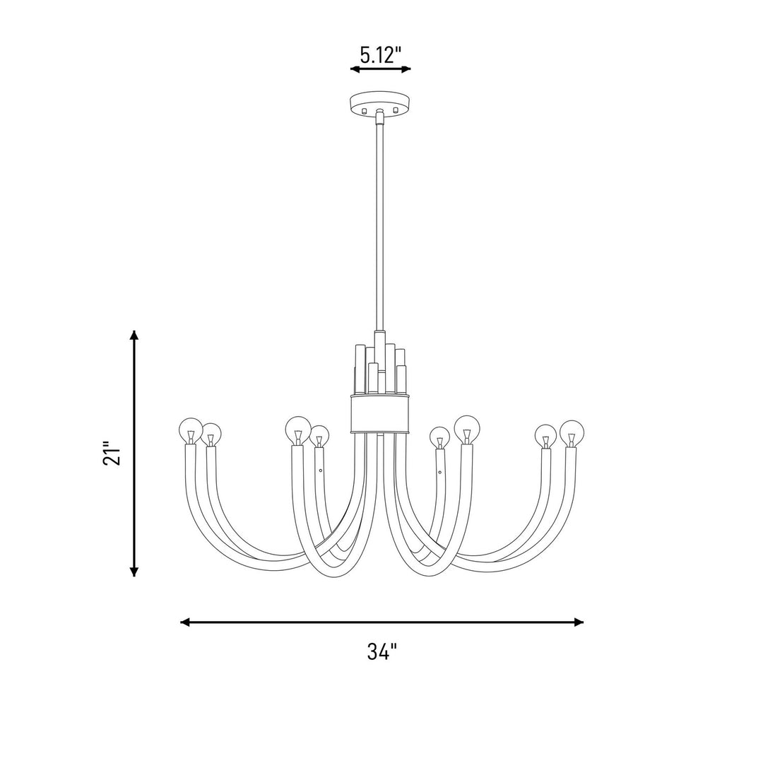 Savoy House - 1-6680-8-89 - Eight Light Chandelier - Sorrento - Matte Black
