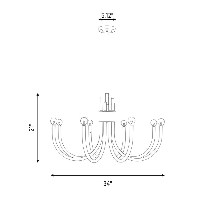 Savoy House - 1-6680-8-89 - Eight Light Chandelier - Sorrento - Matte Black