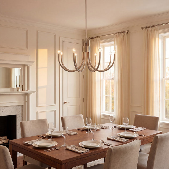 Savoy House - 1-6680-8-SN - Eight Light Chandelier - Sorrento - Satin Nickel