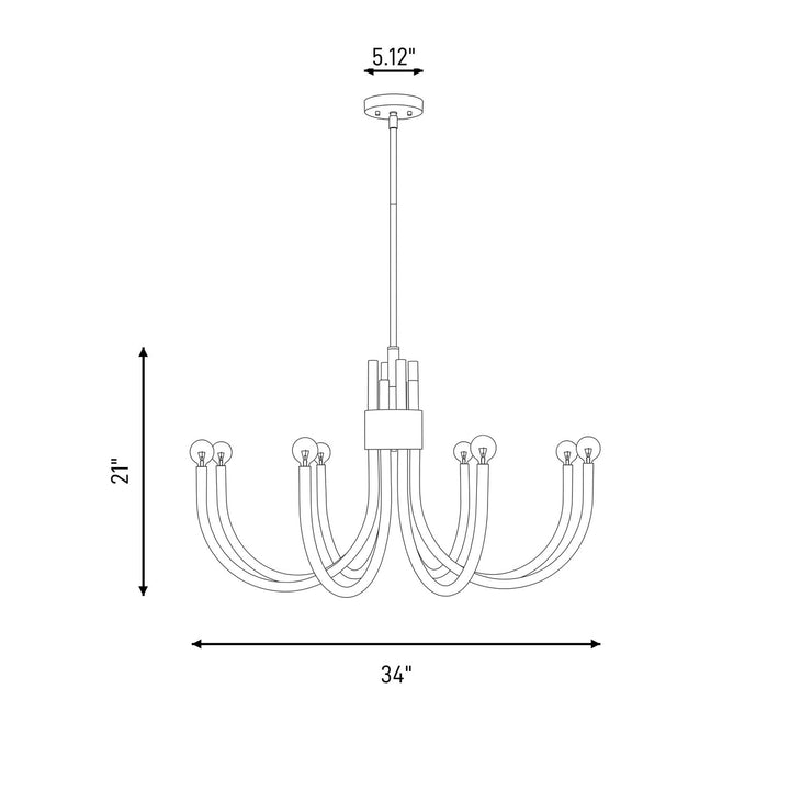 Savoy House - 1-6680-8-SN - Eight Light Chandelier - Sorrento - Satin Nickel