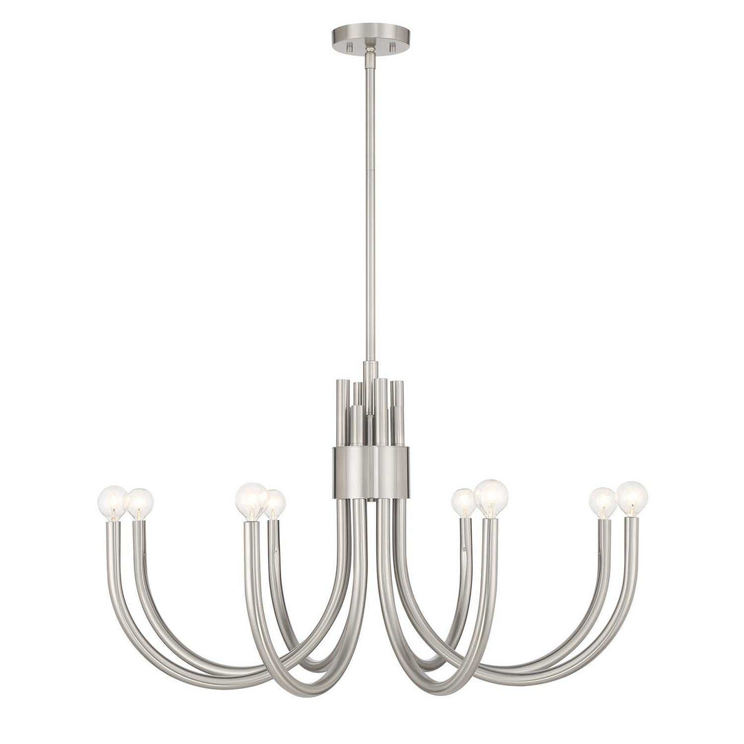 Sorrento Eight Light Chandelier in Satin Nickel Savoy House