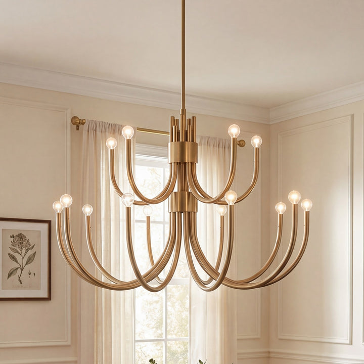 Savoy House - 1-6682-15-127 - 15 Light Chandelier - Sorrento - Noble Brass
