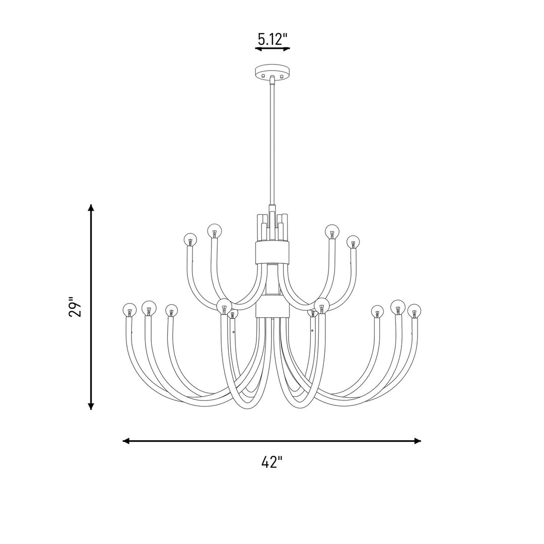 Savoy House - 1-6682-15-89 - 15 Light Chandelier - Sorrento - Matte Black