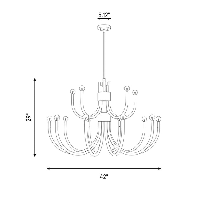 Savoy House - 1-6682-15-89 - 15 Light Chandelier - Sorrento - Matte Black