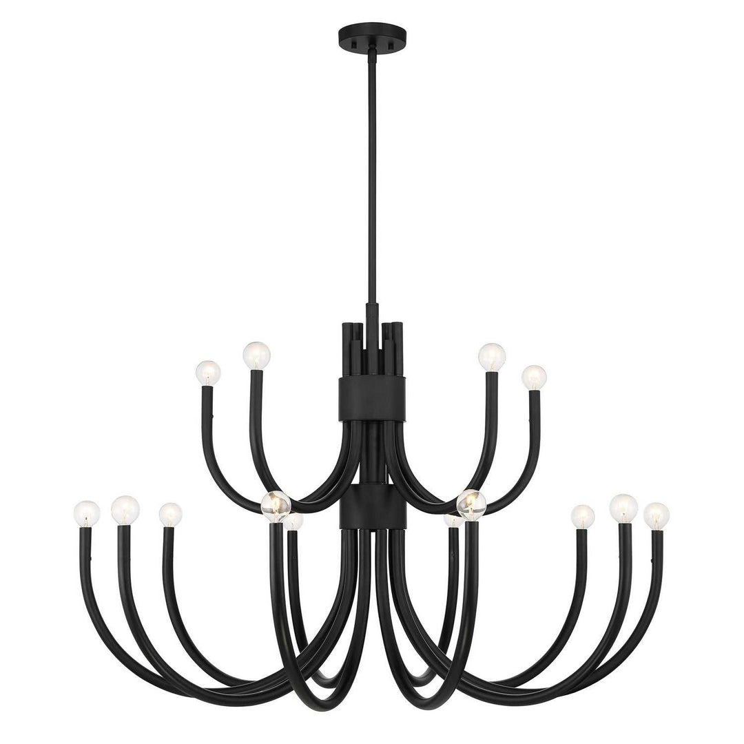 Sorrento 15 Light Chandelier in Matte Black Savoy House
