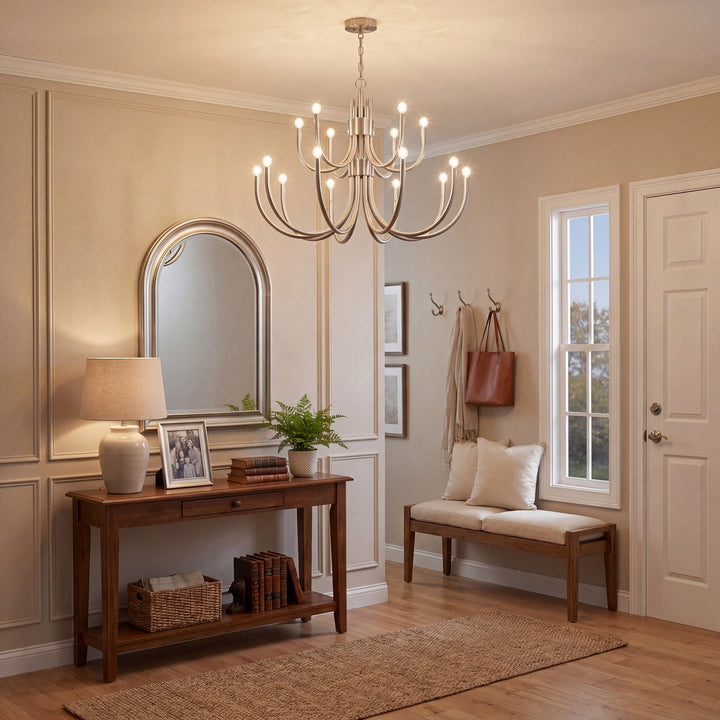 Savoy House - 1-6682-15-SN - 15 Light Chandelier - Sorrento - Satin Nickel