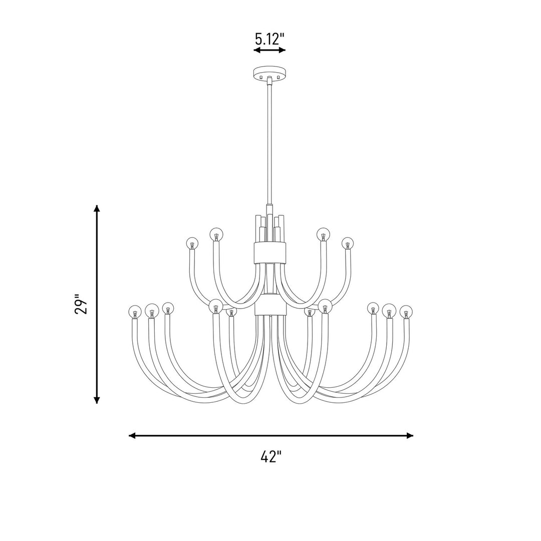 Savoy House - 1-6682-15-SN - 15 Light Chandelier - Sorrento - Satin Nickel