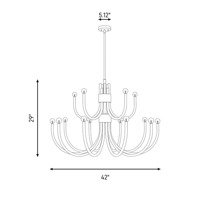 Savoy House - 1-6682-15-SN - 15 Light Chandelier - Sorrento - Satin Nickel