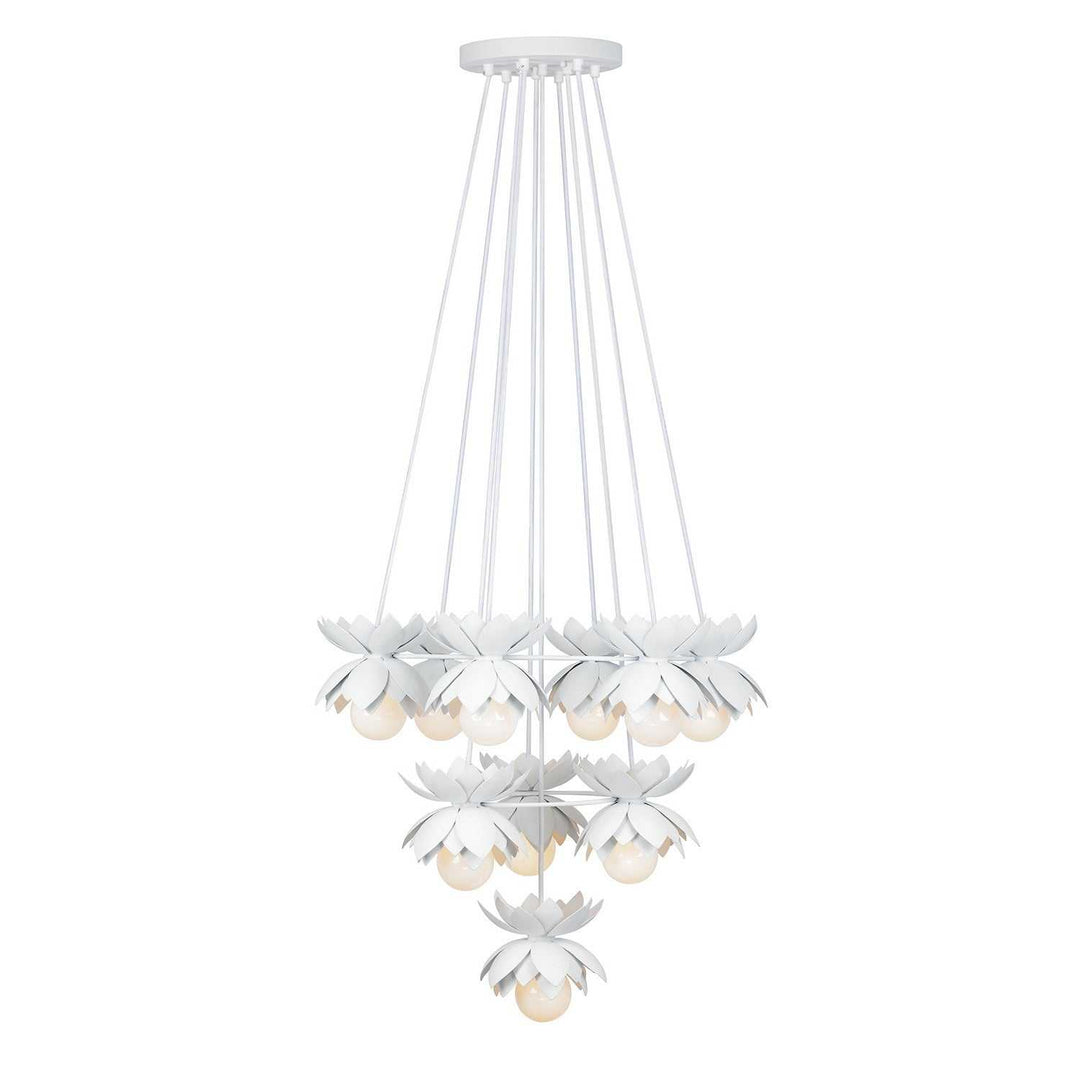 Pacha Ten Light Chandelier in White Cashmere Savoy House