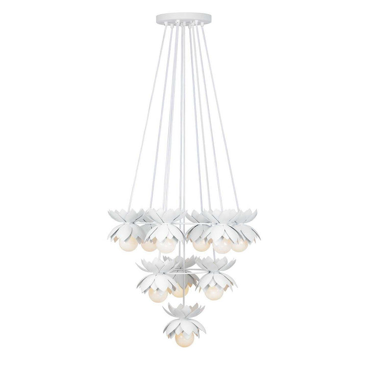 Pacha Ten Light Chandelier in White Cashmere Savoy House
