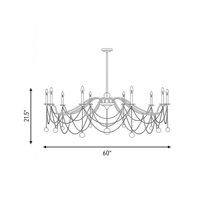Savoy House - 1-7504-10-322 - Ten Light Chandelier - Mariposa - Warm Brass