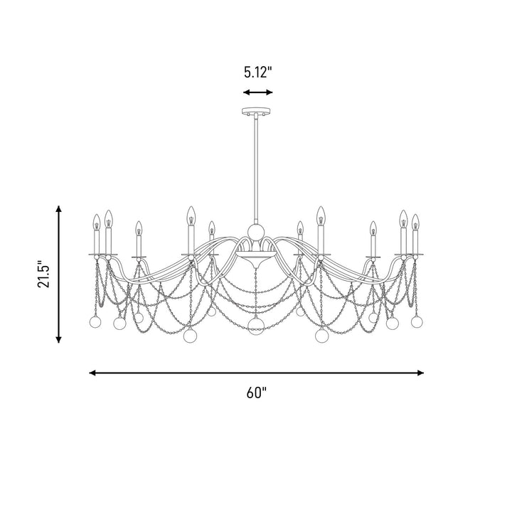 Savoy House - 1-7504-10-322 - Ten Light Chandelier - Mariposa - Warm Brass