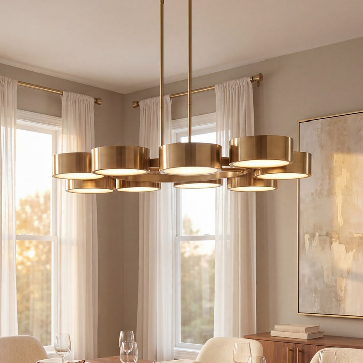 Savoy House - 1-7508-9-127 - LED Chandelier - Talamanca - Noble Brass