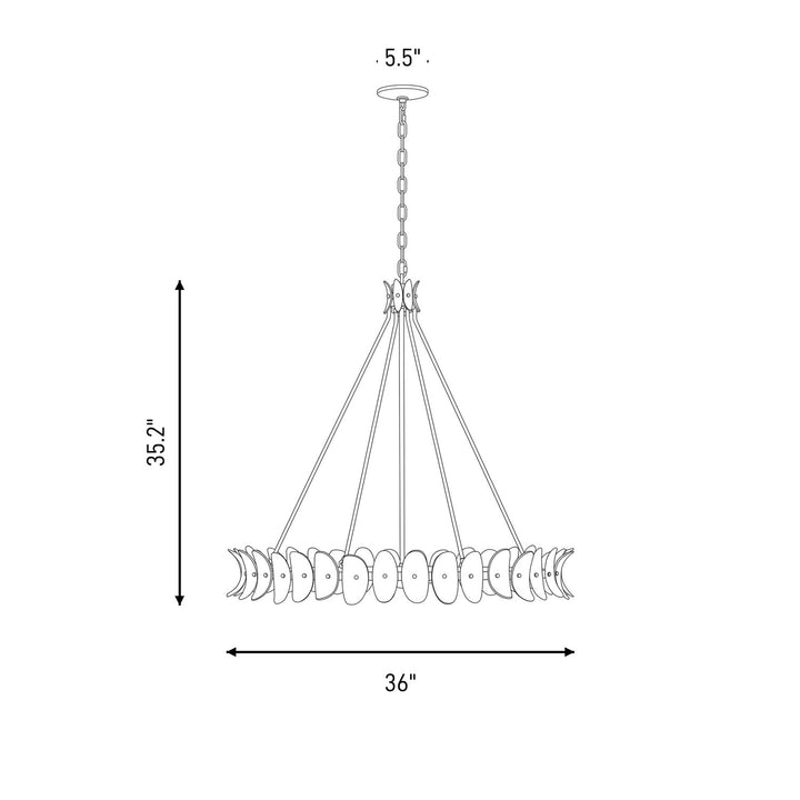 Savoy House - 1-8124-8-26 - Eight Light Chandelier - Monarch - Champagne Mist with Coconut Shell
