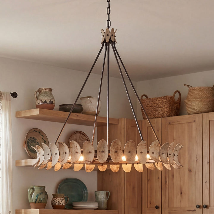 Savoy House - 1-8124-8-26 - Eight Light Chandelier - Monarch - Champagne Mist with Coconut Shell