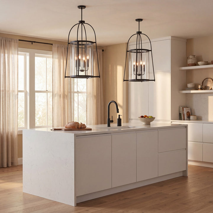 Savoy House - 3-2406-4-89 - Four Light Pendant - Rosedale - Matte Black