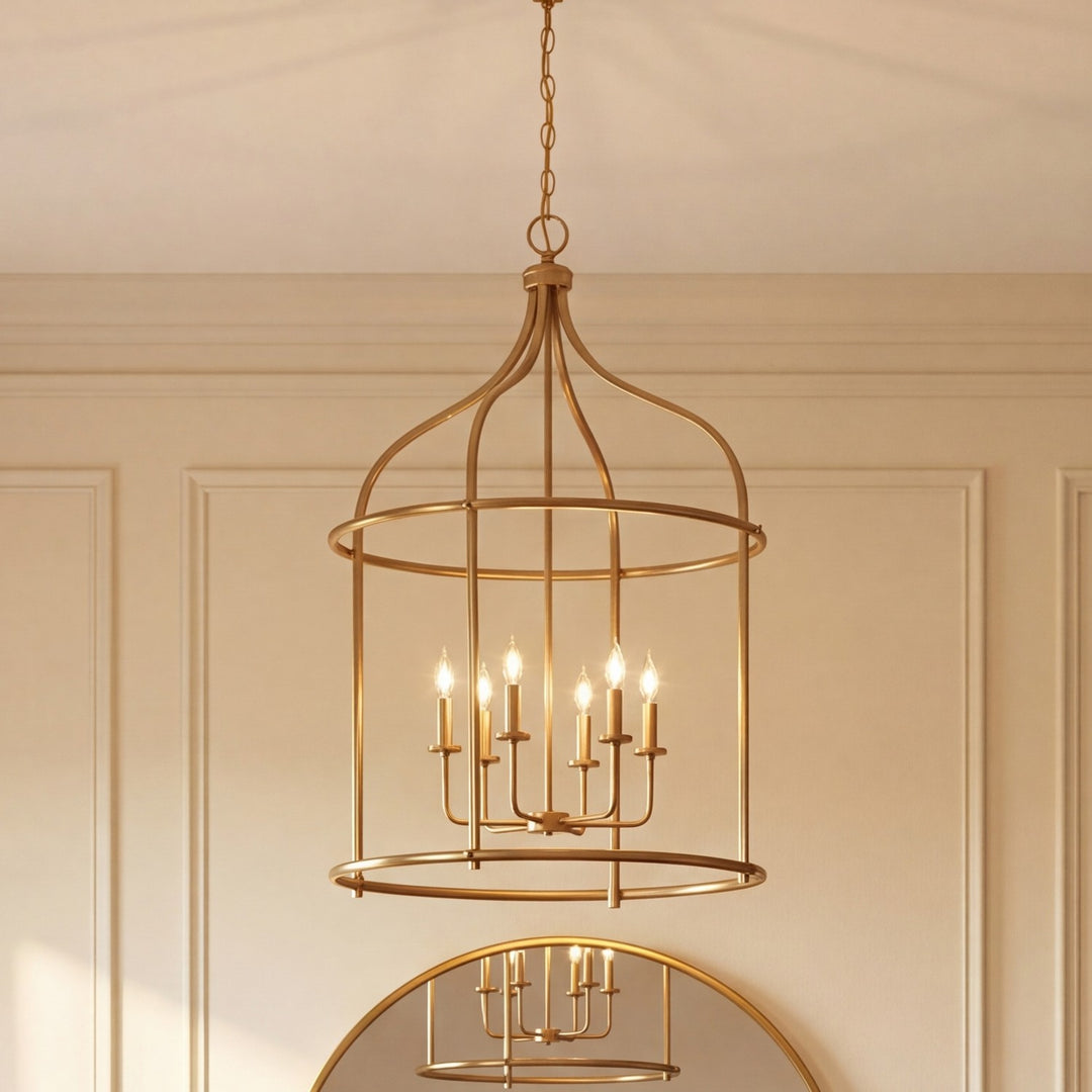 Savoy House - 3-7388-6-322 - Six Light Pendant - Brookstone - Warm Brass
