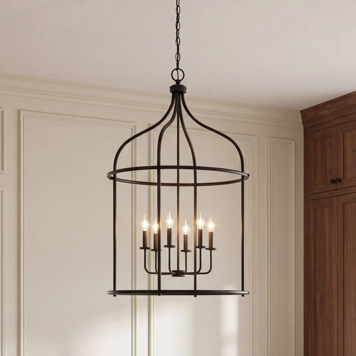 Savoy House - 3-7388-6-89 - Six Light Pendant - Brookstone - Matte Black