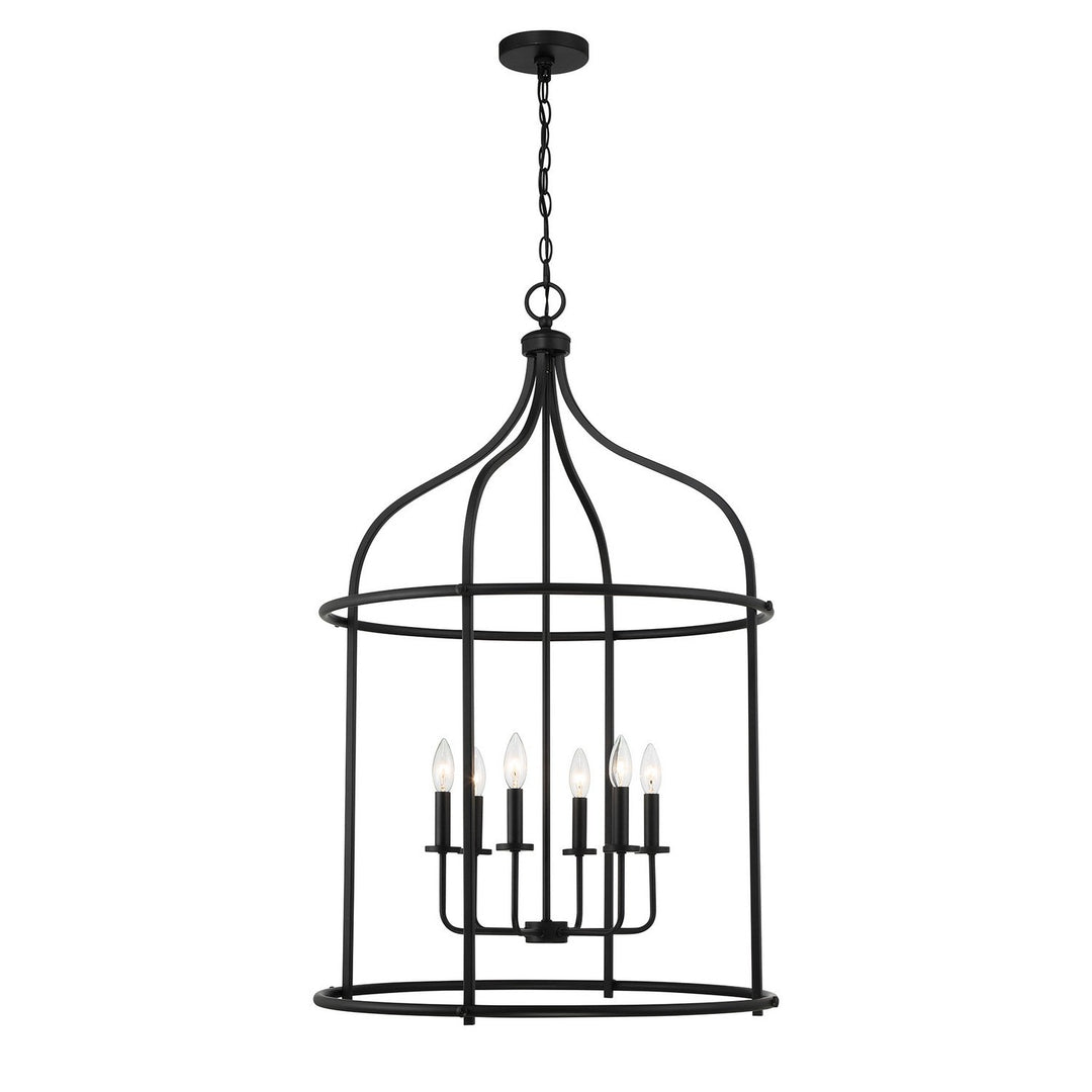 Savoy House - 3-7388-6-89 - Six Light Pendant - Brookstone - Matte Black