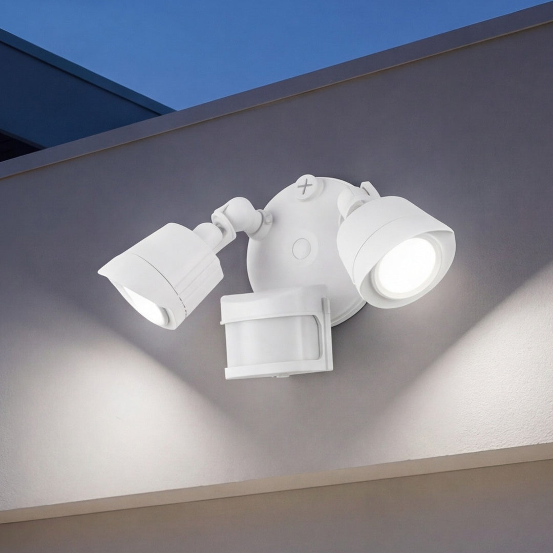 Savoy House - 4-FLOOD-MS-A2-3000K-WH - LED Motion Sensored Double Flood Light - White