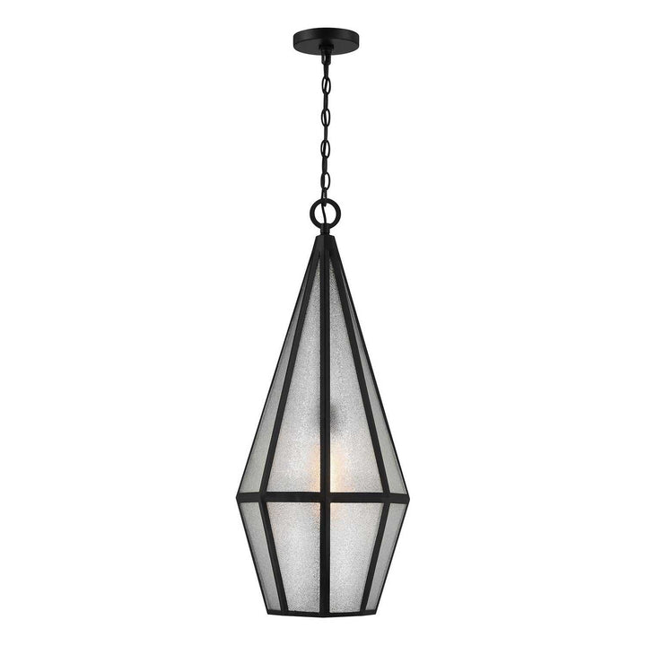 Peninsula One Light Outdoor Hanging Lantern in Matte Black Savoy House