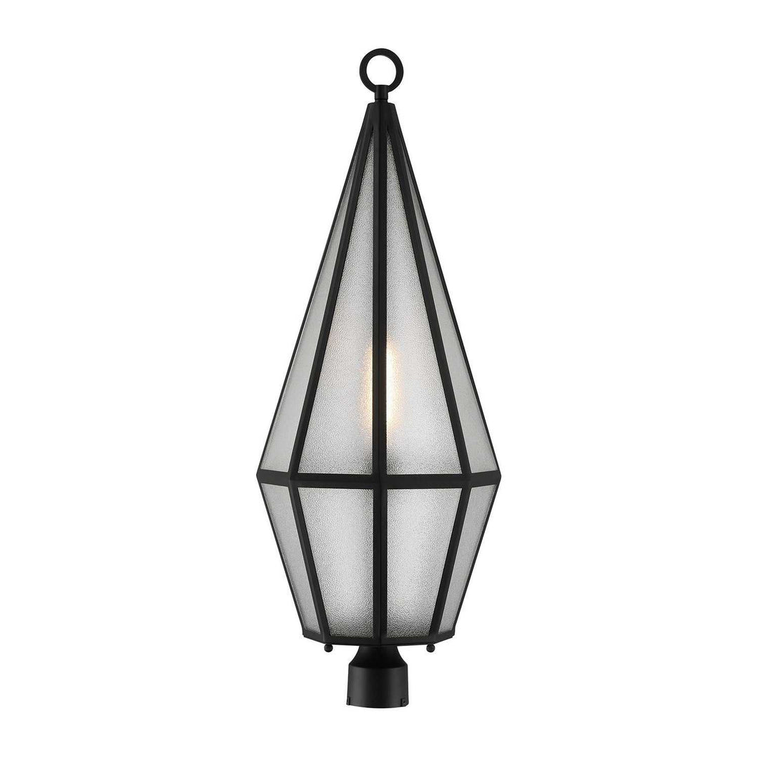 Peninsula One Light Outdoor Post Lantern in Matte Black Savoy House