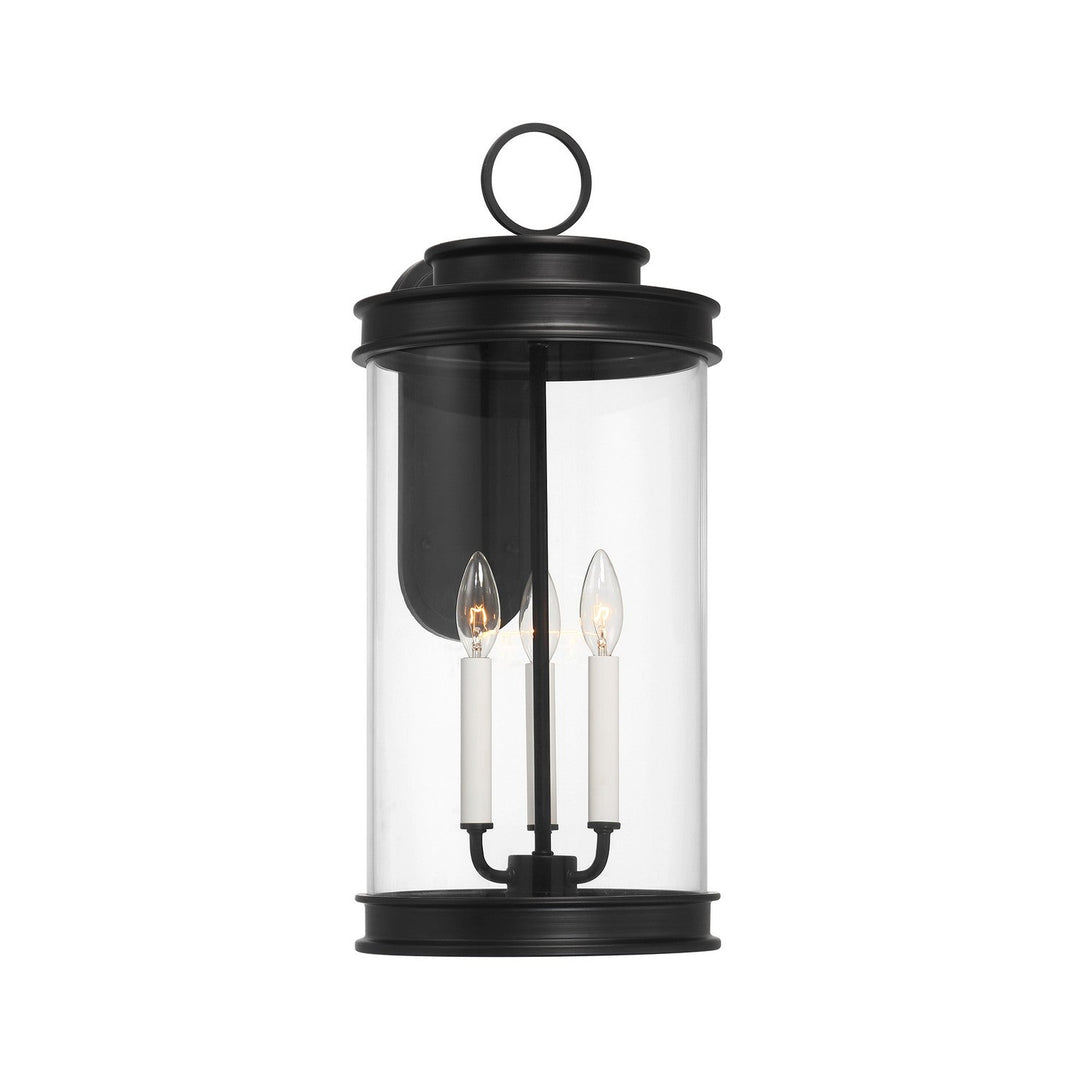 Englewood Three Light Outdoor Wall Lantern in Matte Black Savoy House