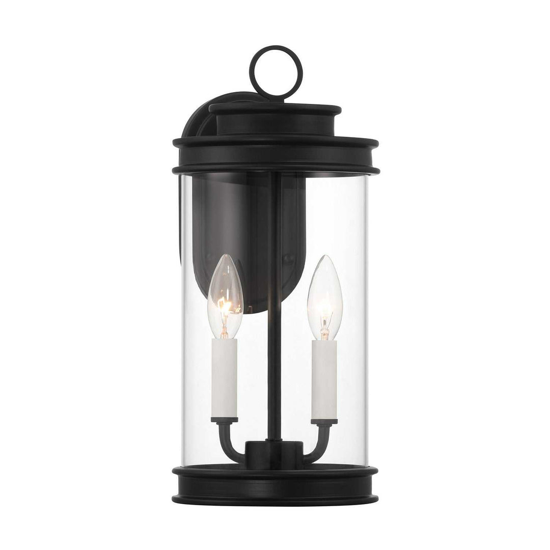 Englewood Two Light Outdoor Wall Lantern in Matte Black Savoy House