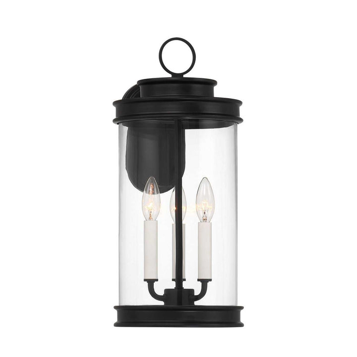 Englewood Three Light Outdoor Wall Lantern in Matte Black Savoy House