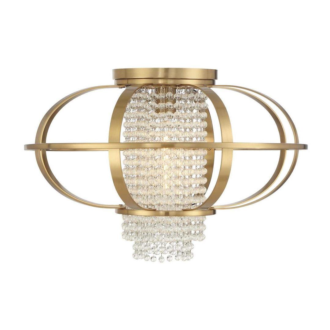 Idlewild One Light Flush Mount in Warm Brass Savoy House