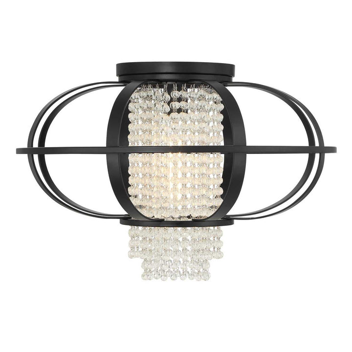 Idlewild One Light Flush Mount in Matte Black Savoy House