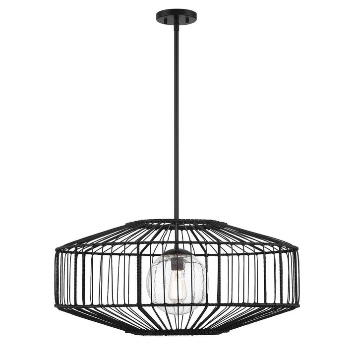 Marcy One Light Pendant in Matte Black Savoy House